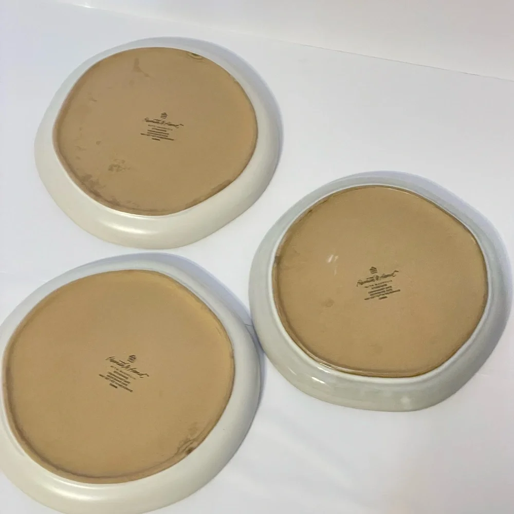 Set of (3) Hearth & Hand With MAGNOLIA  Stoneware Salad Plates EXCELLENT